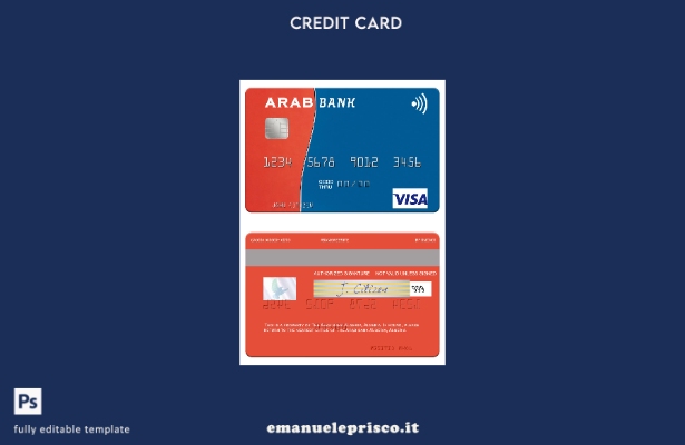 modello di carta visto Algeria Arab Bank stile verificato